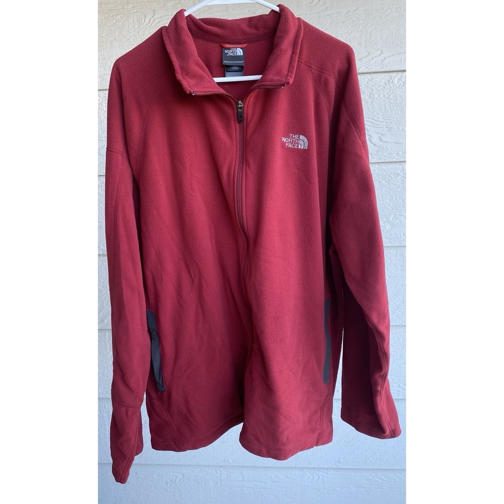 The North Face Mens Black‎ Gray Full Zip Fleece Flash Dry Jacket Sz XXL